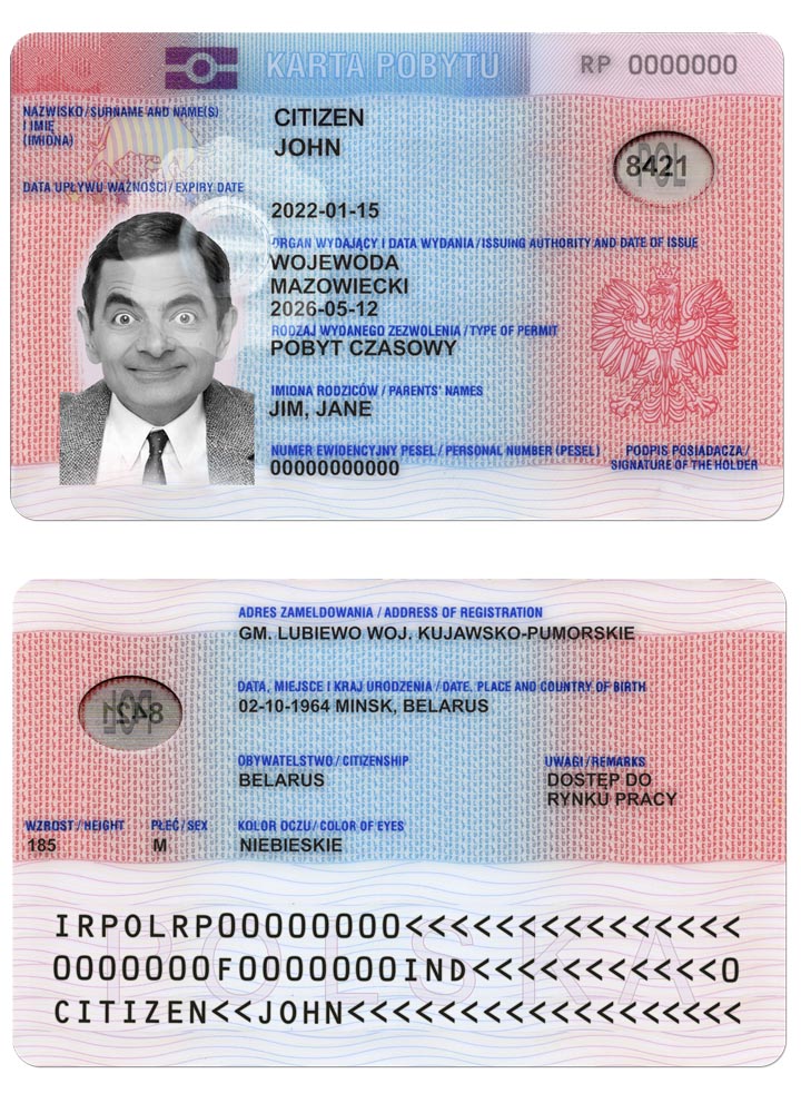 Titre de séjour POLOGNE